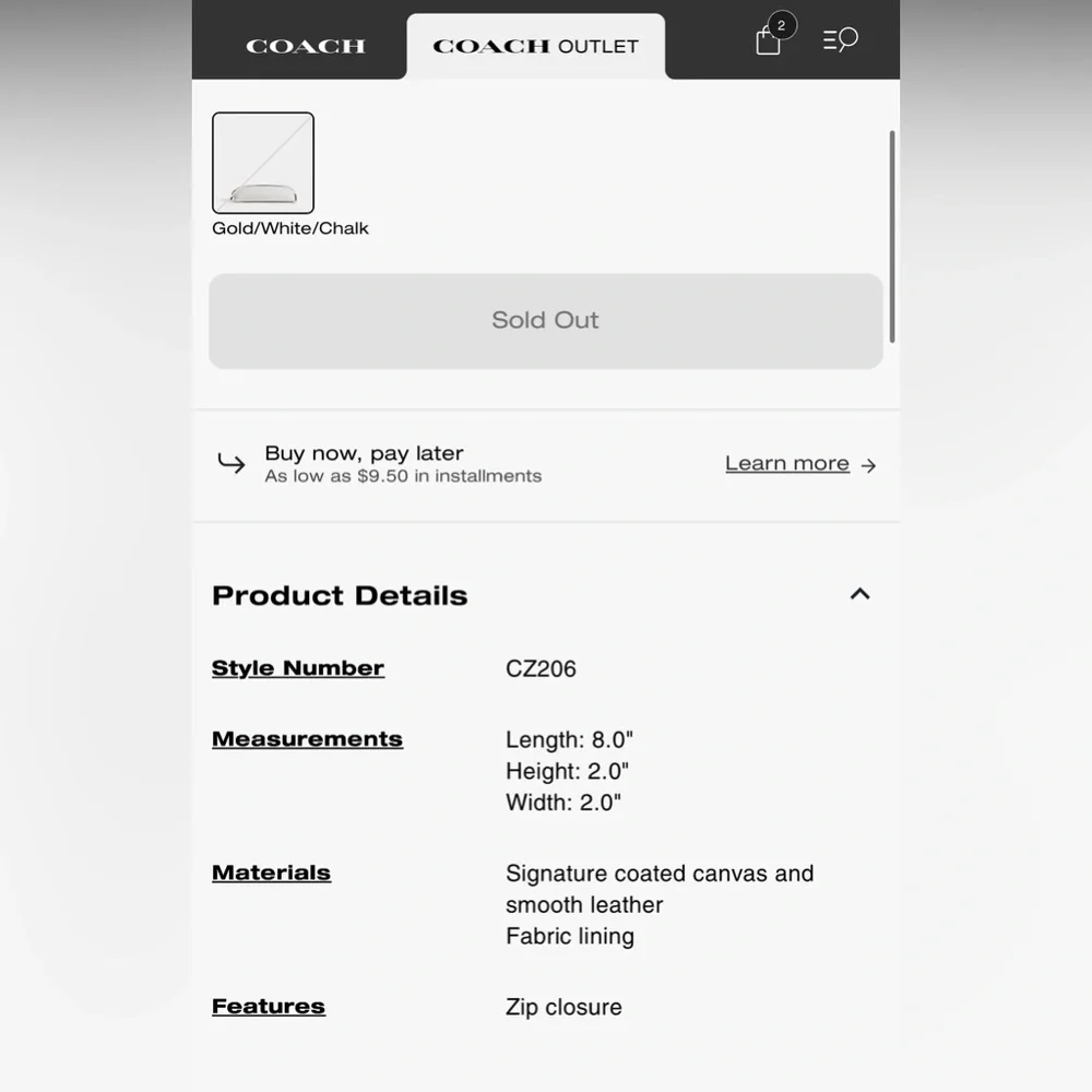 Coach Notebook & Pencil case in Chalk / White - Picture 15 of 15